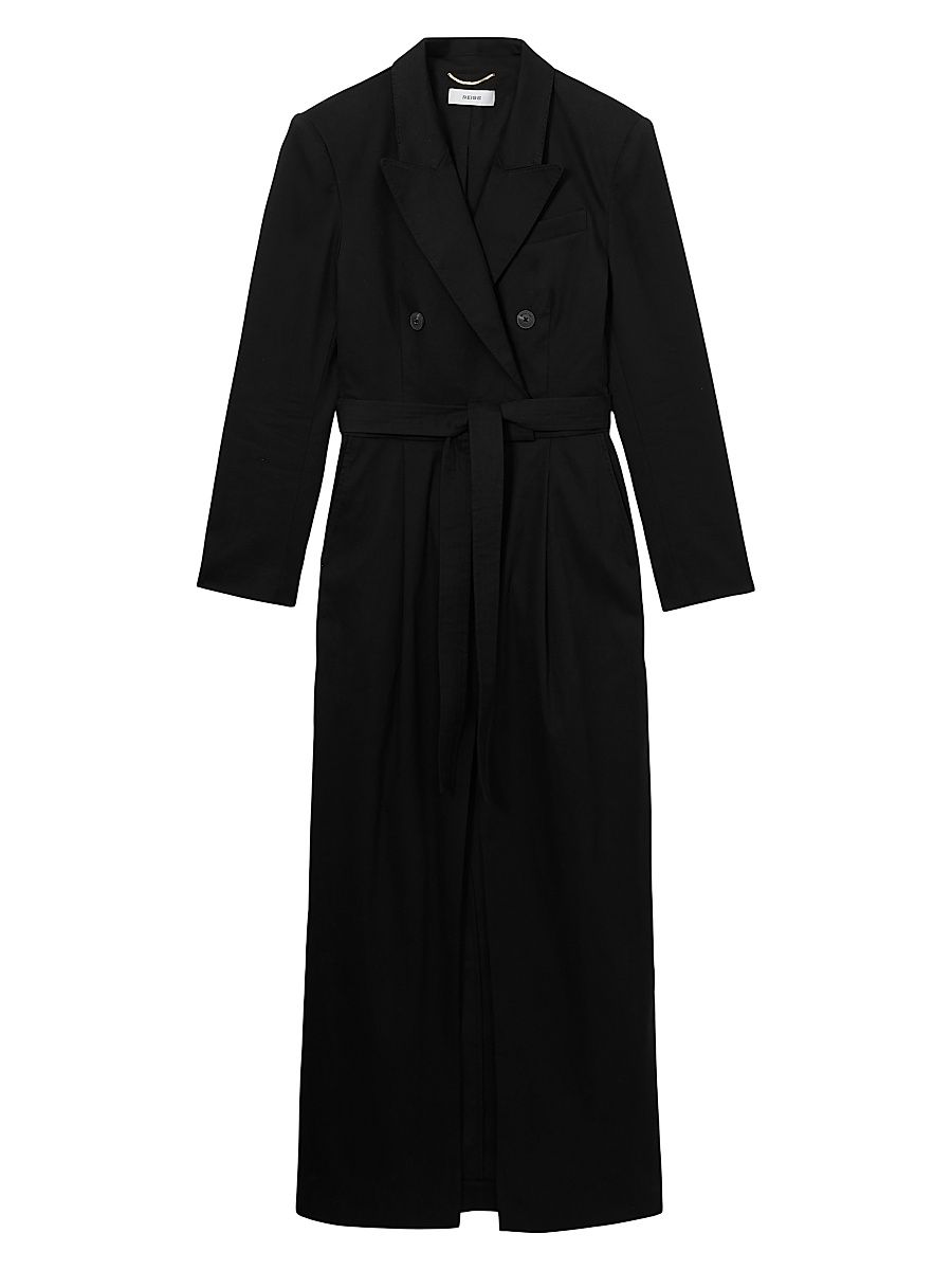 Women's Ophelia Tuxedo-Style Maxi Dress - Black - Size 10
