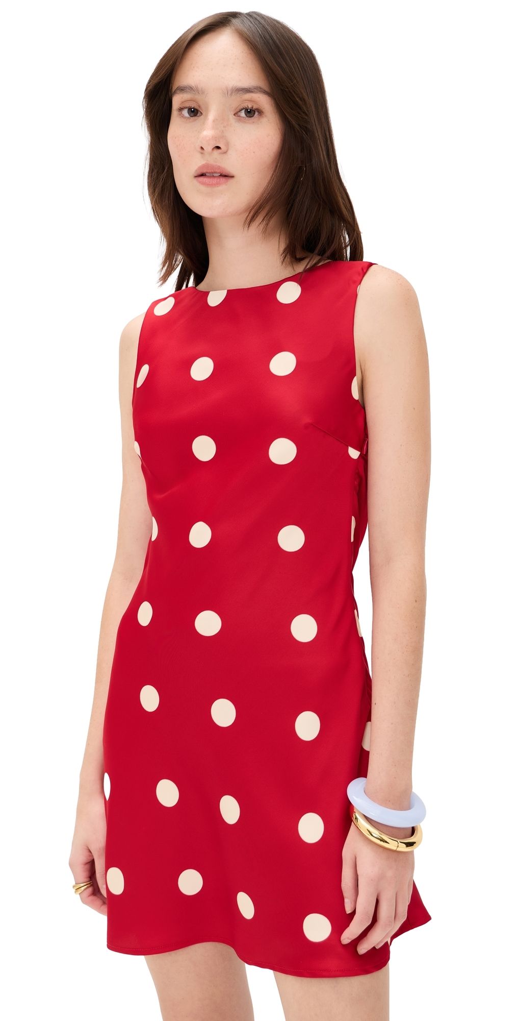 Bailey Rose Polka Dot Mini Dress Cherry M
