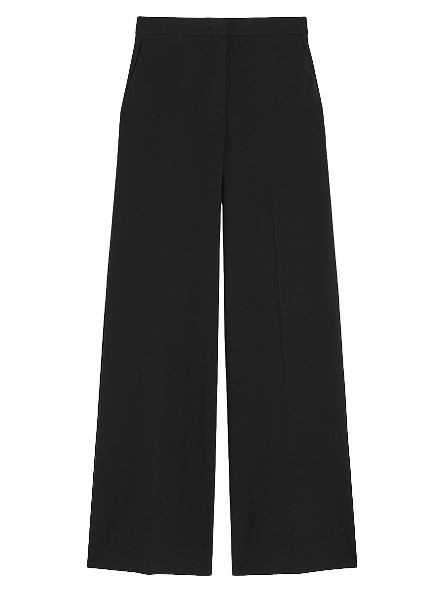 Women's Compact Jersey Trousers - Black - Size 14