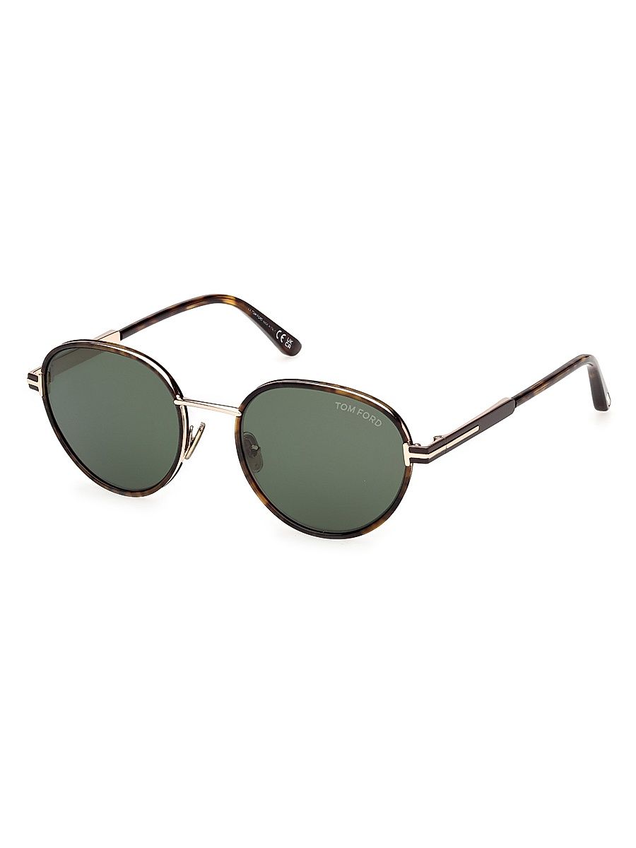 Women's Jet 51MM Round Sunglasses - Brown Green