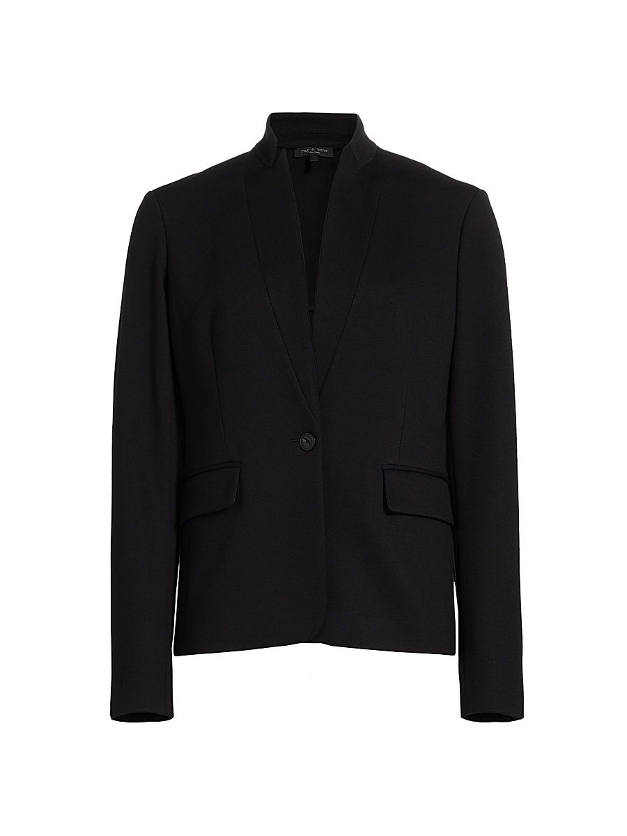 Women's Lucy Ponte Twill Blazer - Black - Size 6