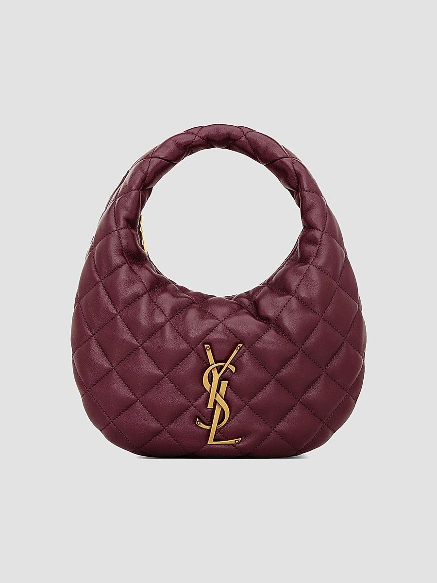 Saint Laurent Women's Icarino Top Handle Bag in Quilted Nappa - Rouge Cabernet