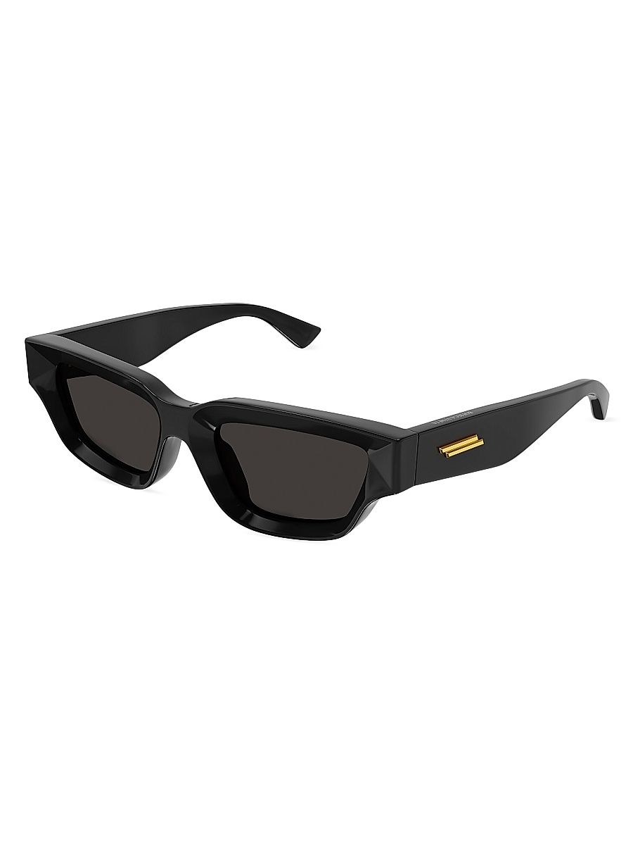 Men's Edgy 53MM Rectangular Sunglasses - Black