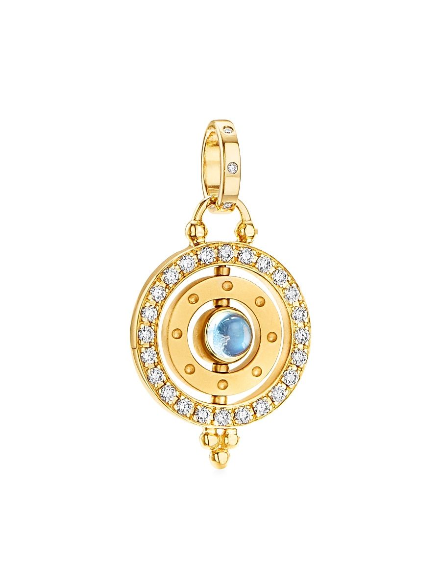 Women's Celestial 18K Yellow Gold Diamond Orbit Pendant - Yellow Gold