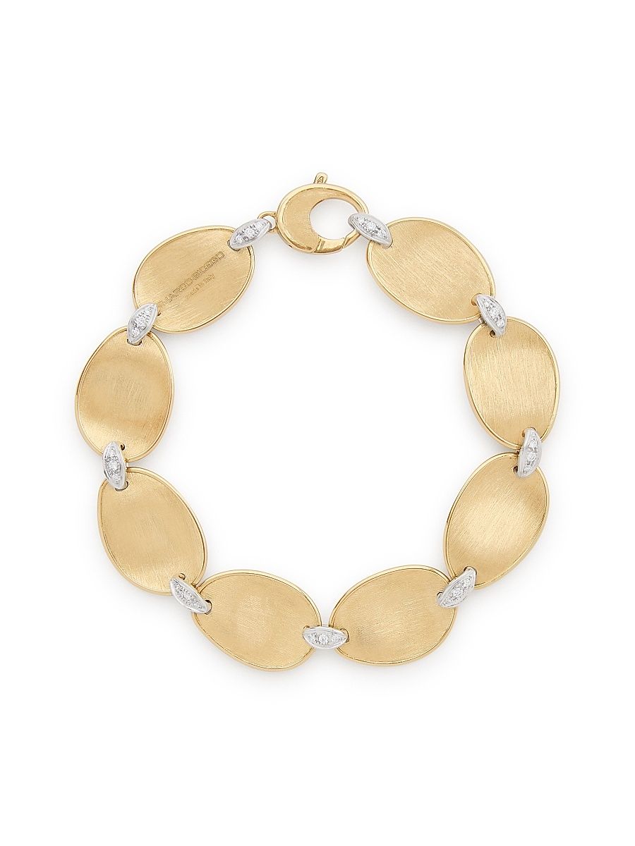 Women's Lunaria Two-Tone 18K Gold & 0.16 TCW Diamond Bracelet - Yellow Gold