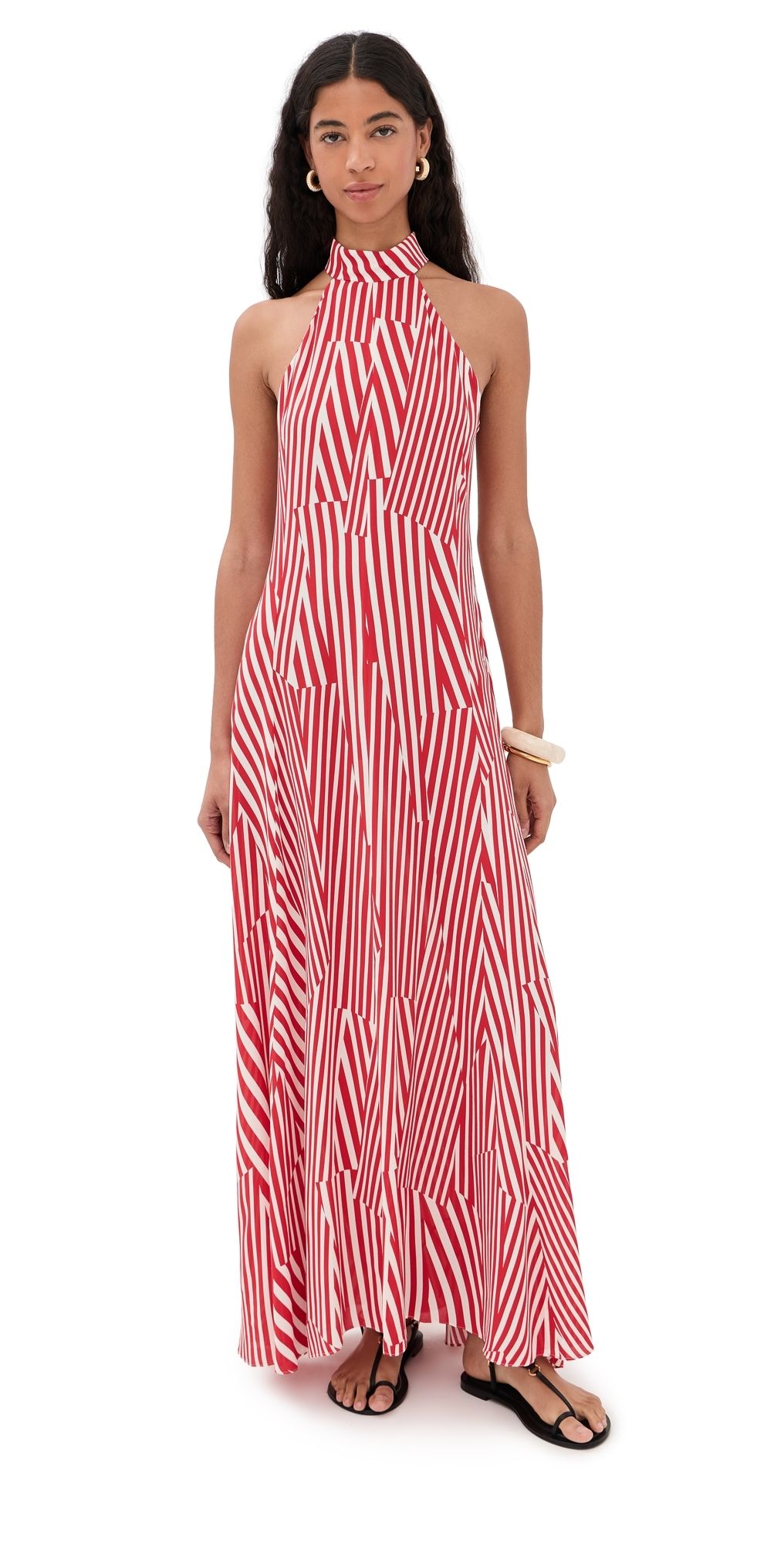 Silvia Tcherassi Koa Dress Multi Red Stripes XS