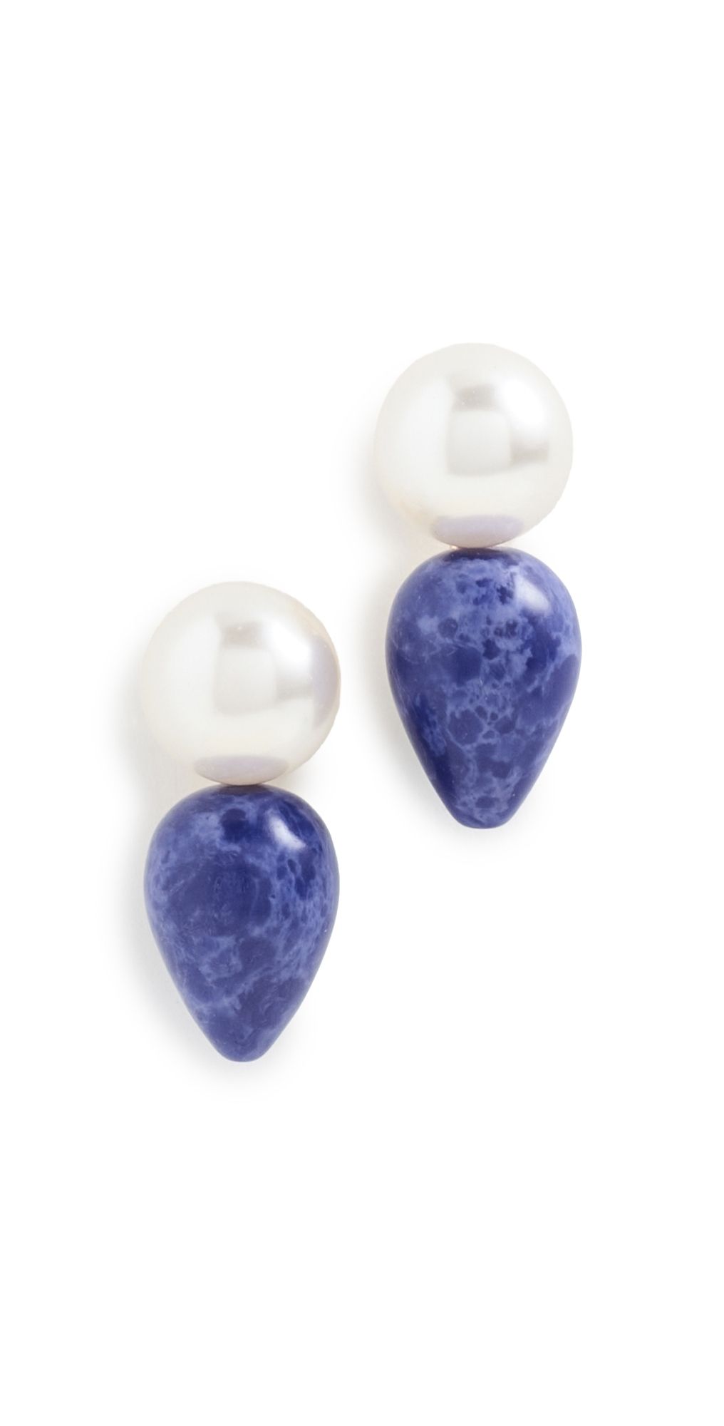 Lele Sadoughi Double Drop Vessel Earring Lapis One Size