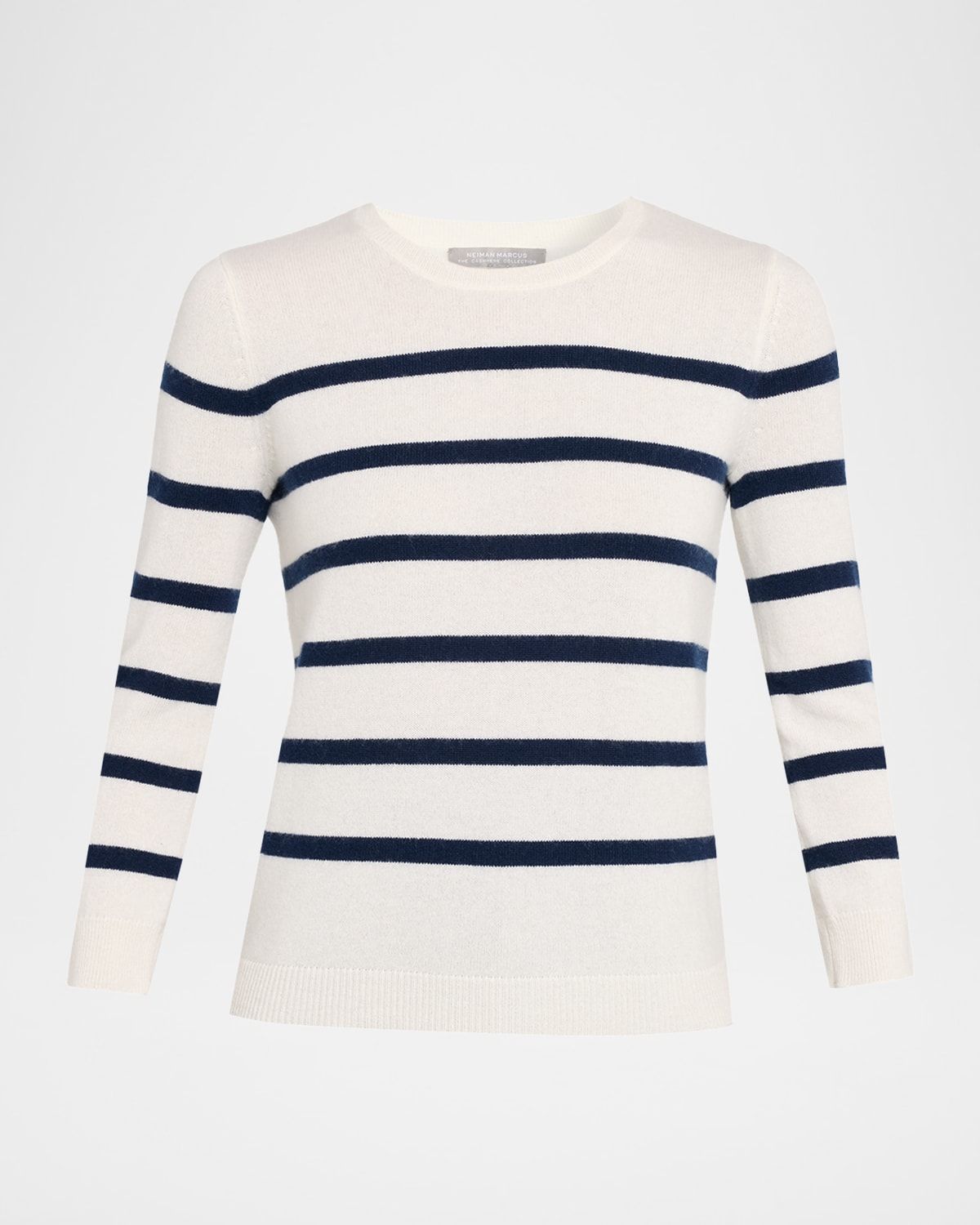 Cashmere Striped Crewneck