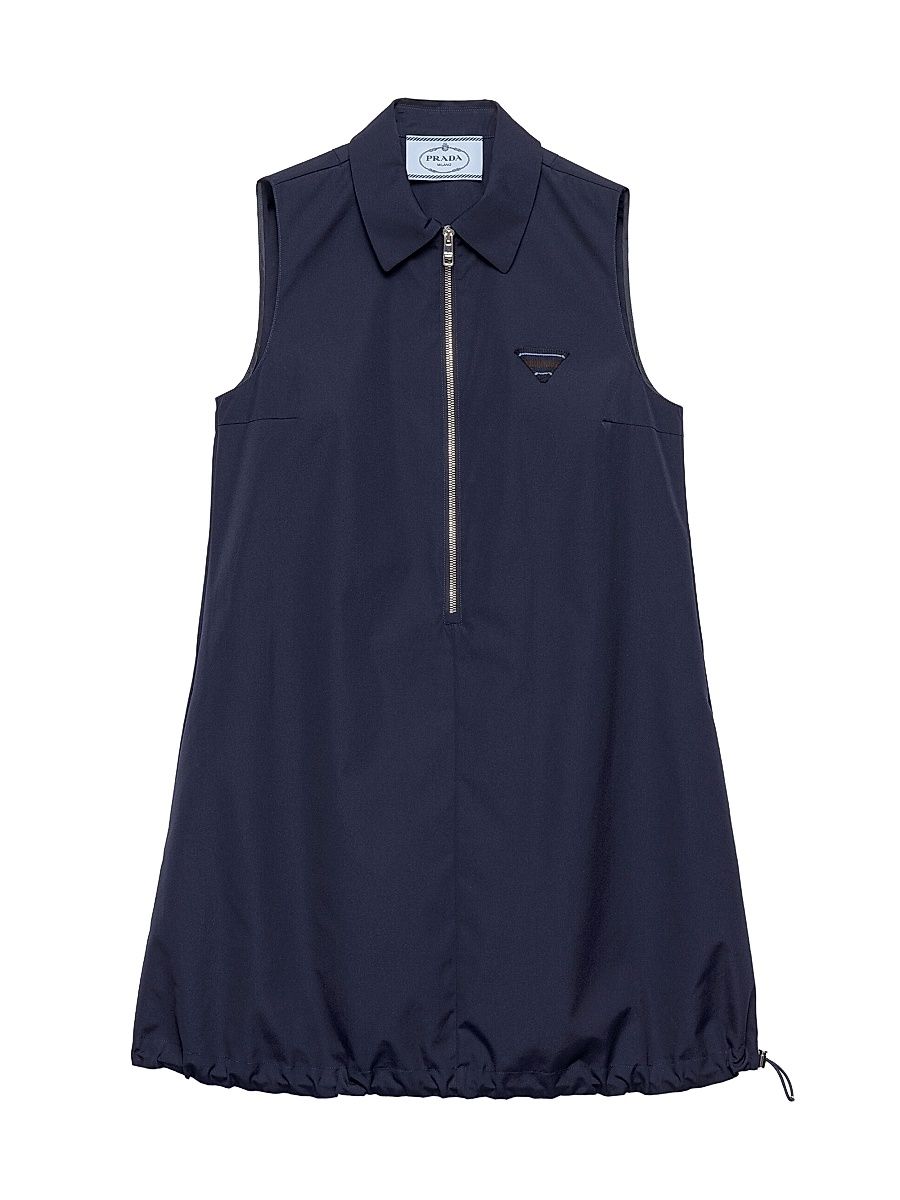 Women's Poplin Mini-Dress - Blue - Size 2