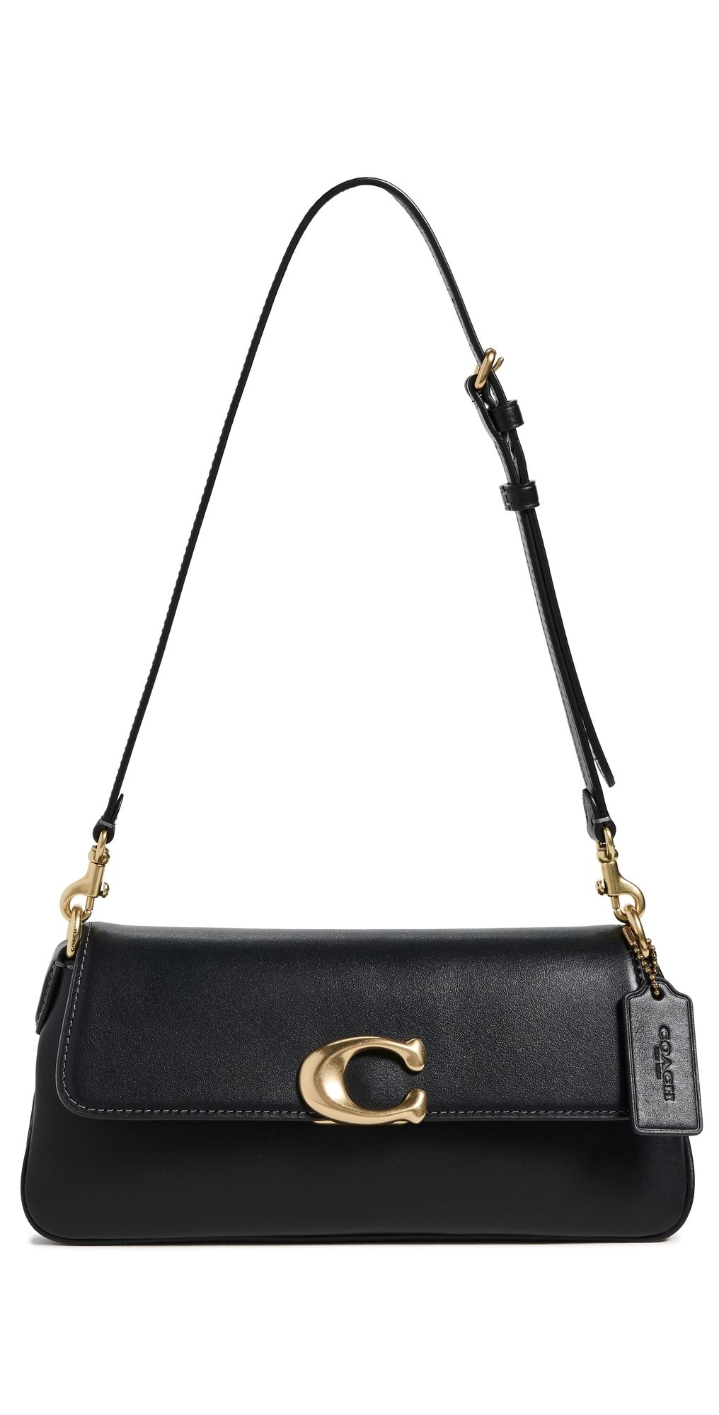 Coach Refined Calf Leather Jet Shoulder Bag B4/Black One Size
