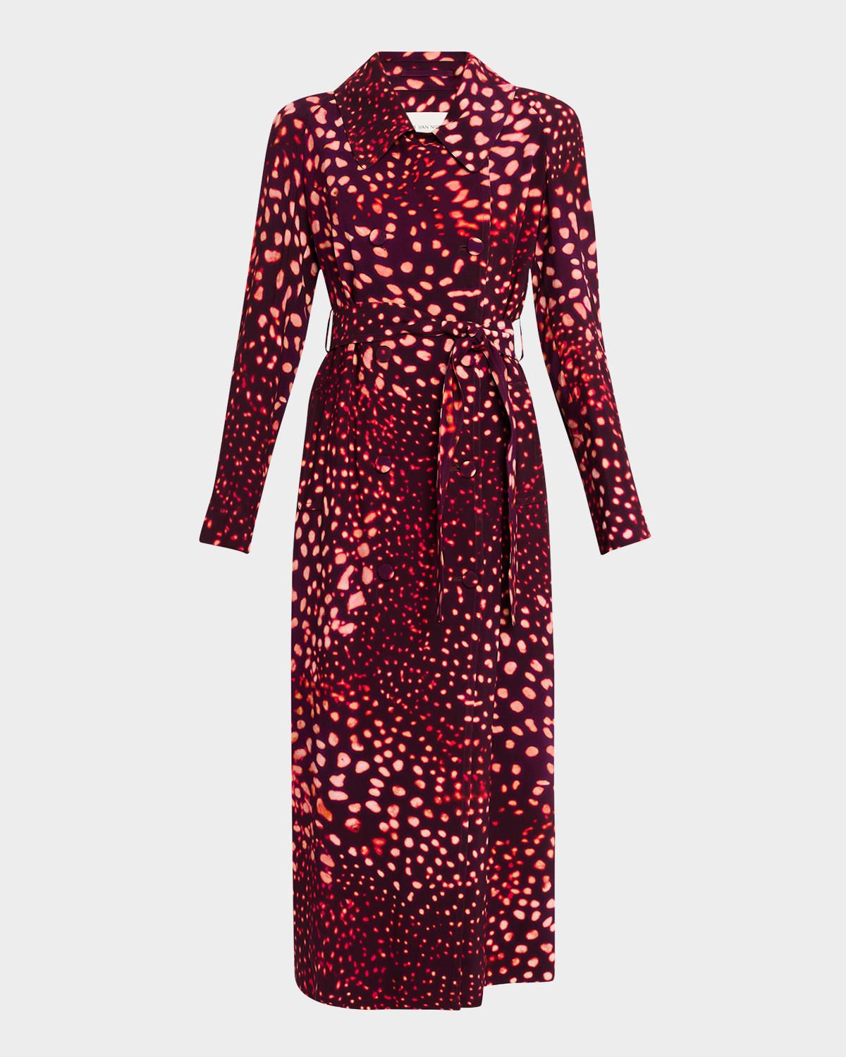 Rolana Spotted Belted Coat