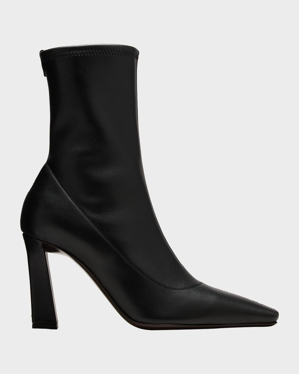 Barbaro Stretch Leather Ankle Booties