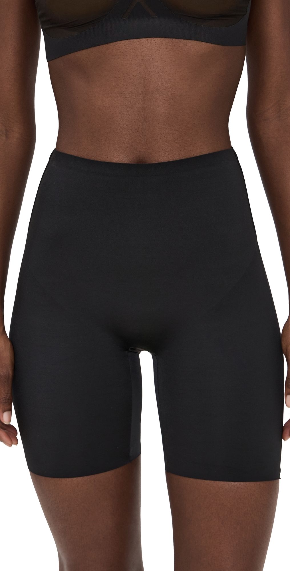 SPANX Low Back Mid-Thigh Shapewear Champagne Beige L