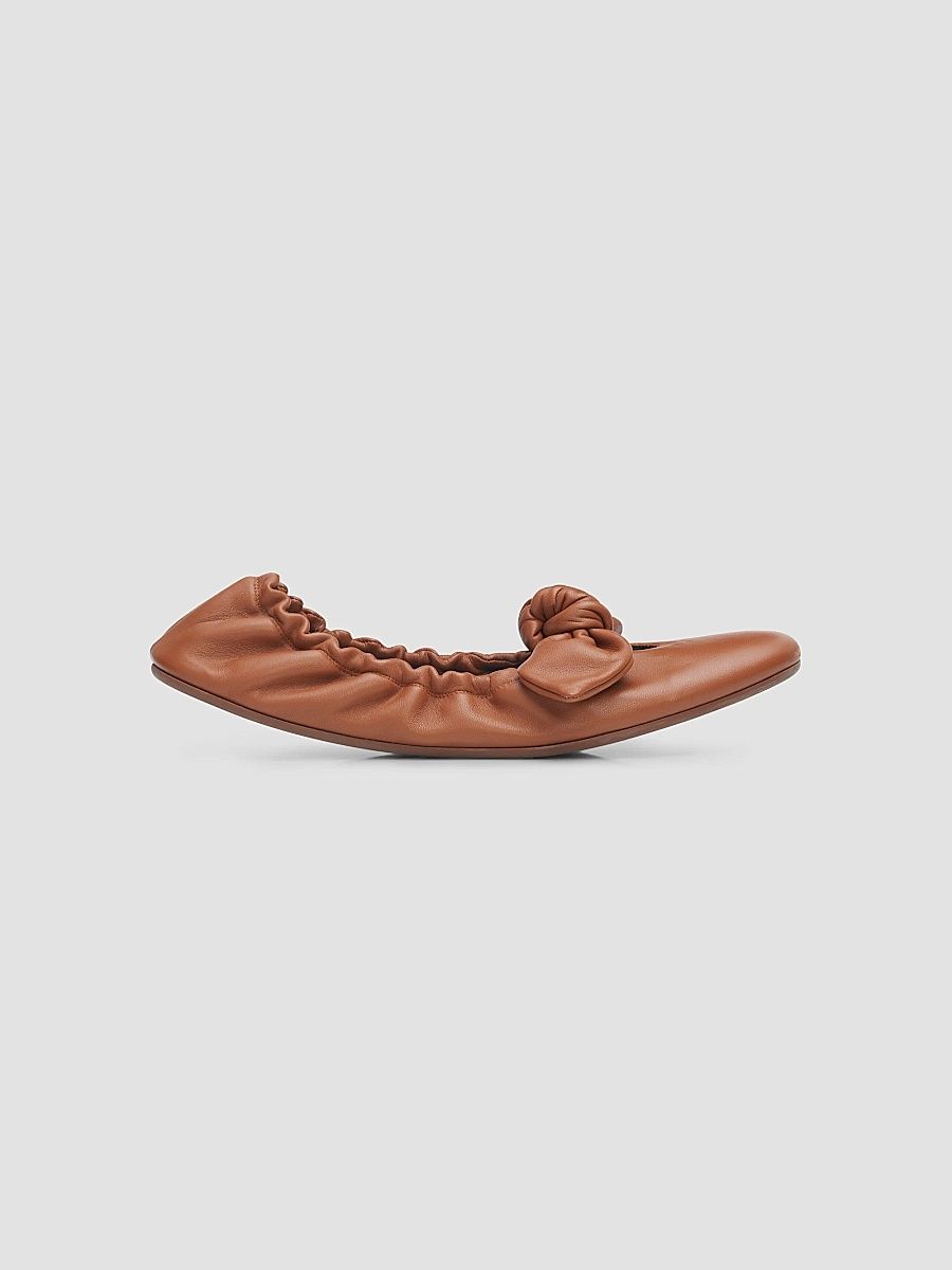 Zimmermann Women's Carousel Leather Ballerina Flats - Caramel - Size 11