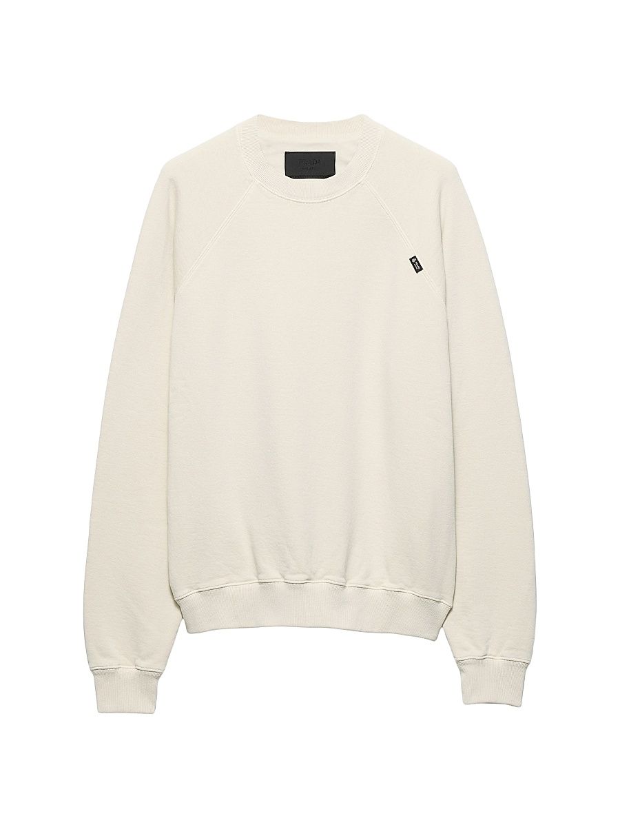 Men's Cotton Crewneck Sweatshirt - Beige Khaki - Size XL