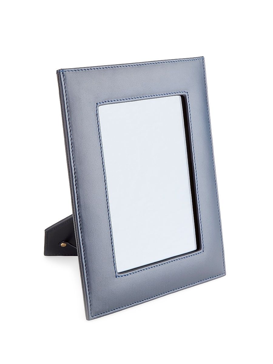 Leather Picture Frame - Navy Blue