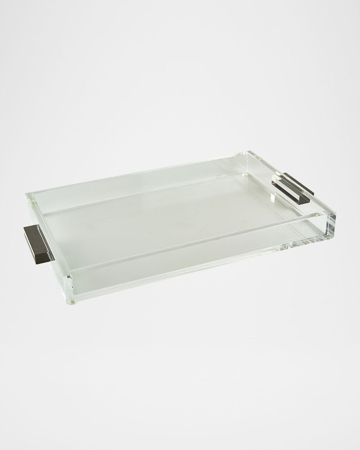 Clear Lucite Tray with Handles