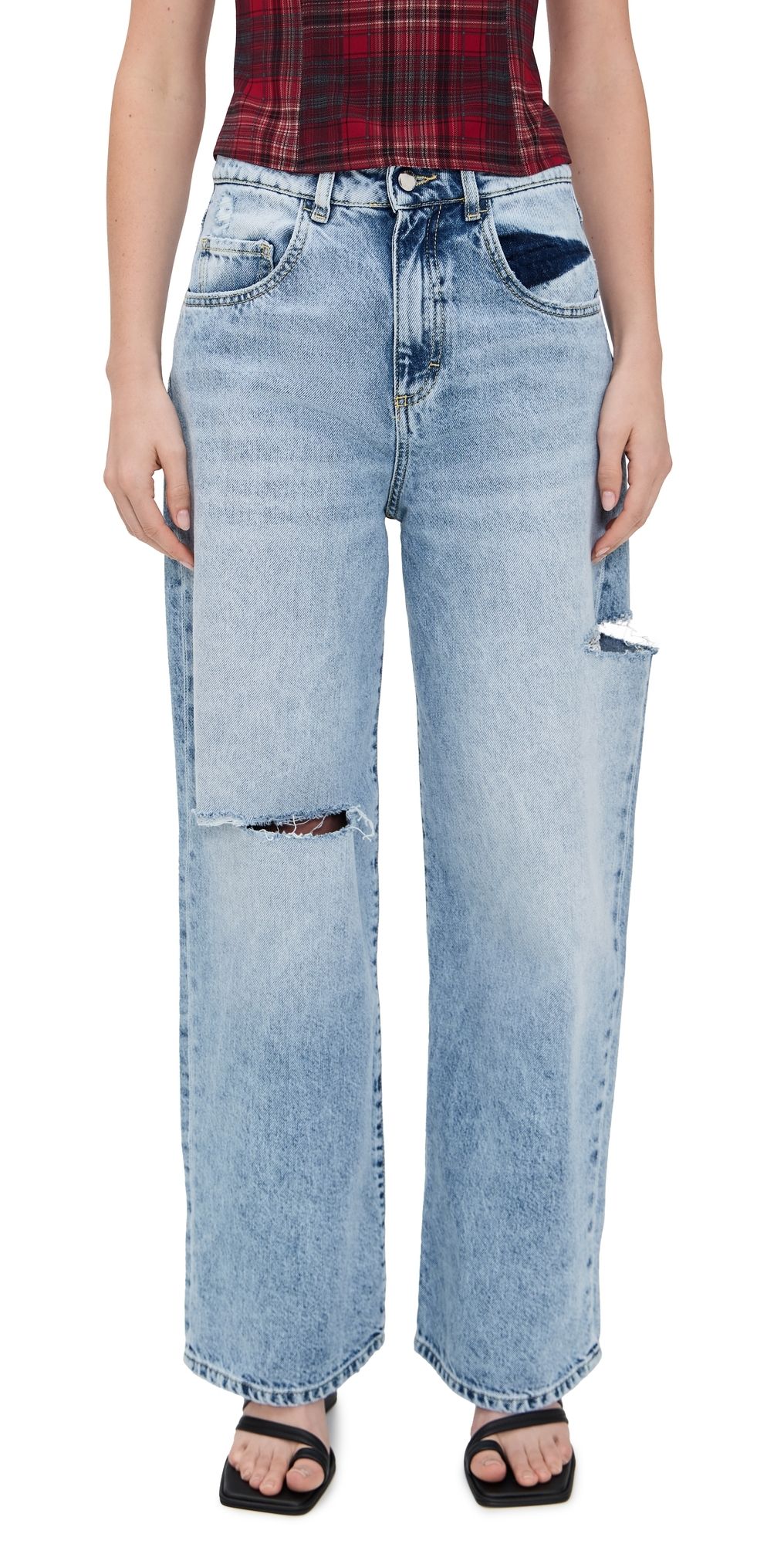 ICON DENIM LA Poppy Wide Leg Jeans Sky 28