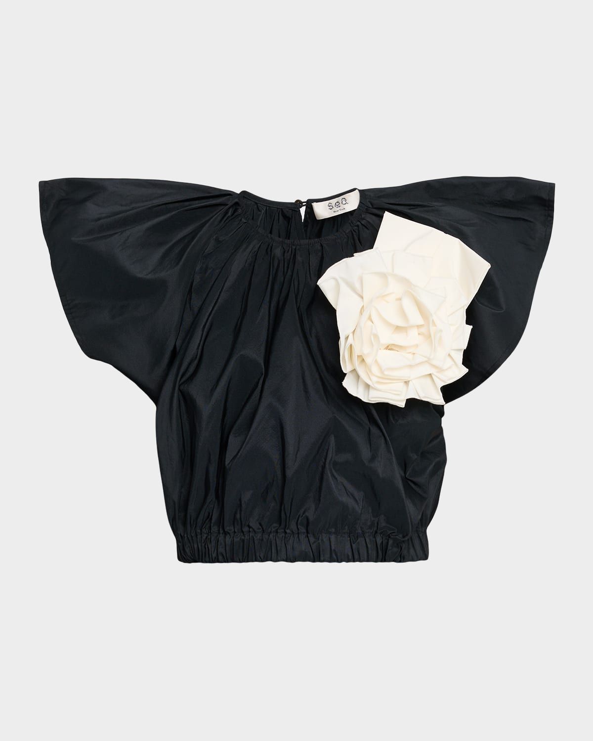 Laurie Flutter-Sleeve Top