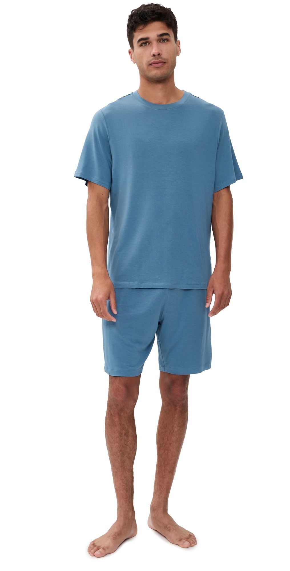 Eberjey Henry Modal Short Pajama Set Slate Blue L