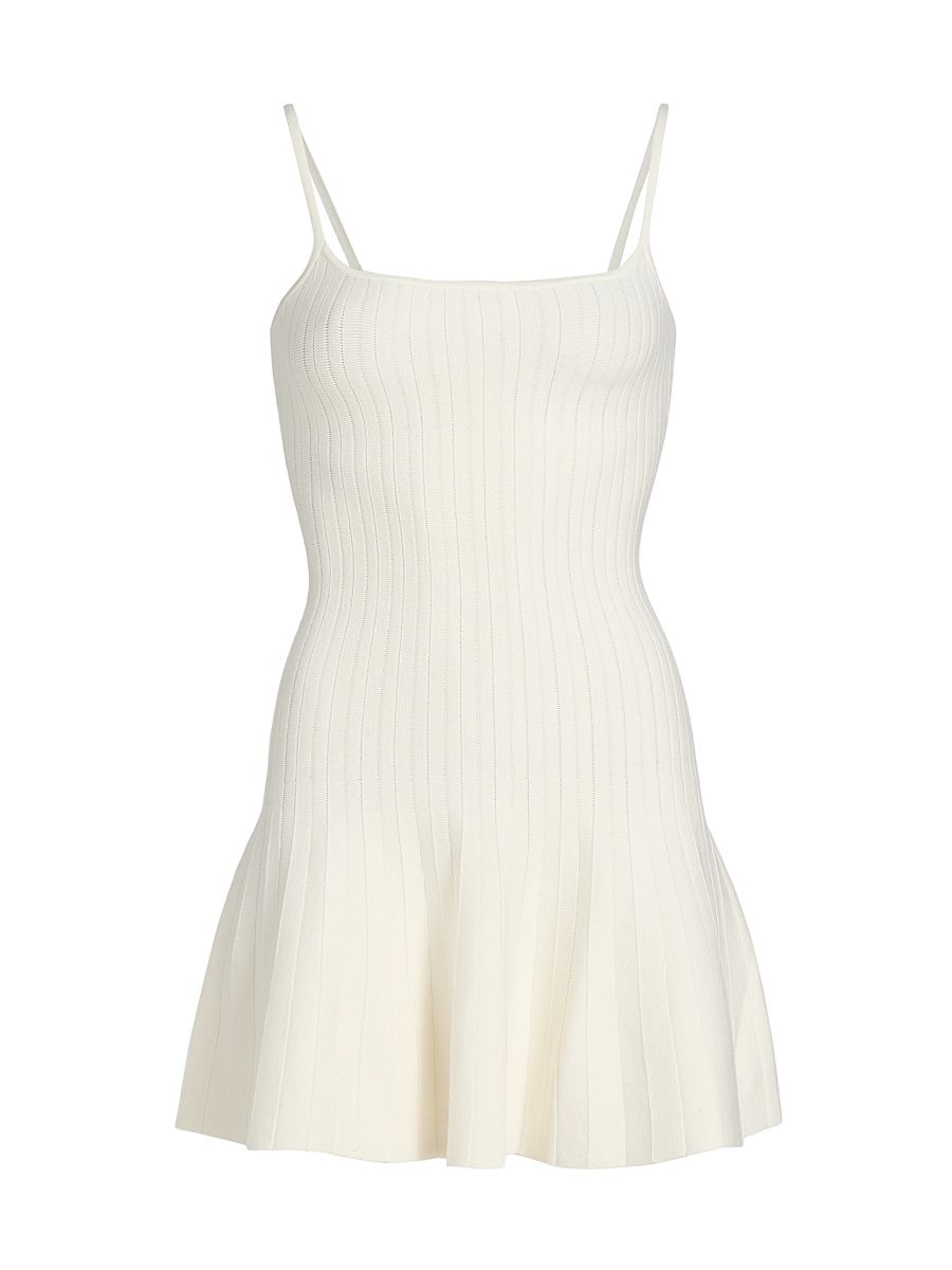 Women's Rhia Cotton-Blend Knit Minidress - Fior Di Latte - Size XL