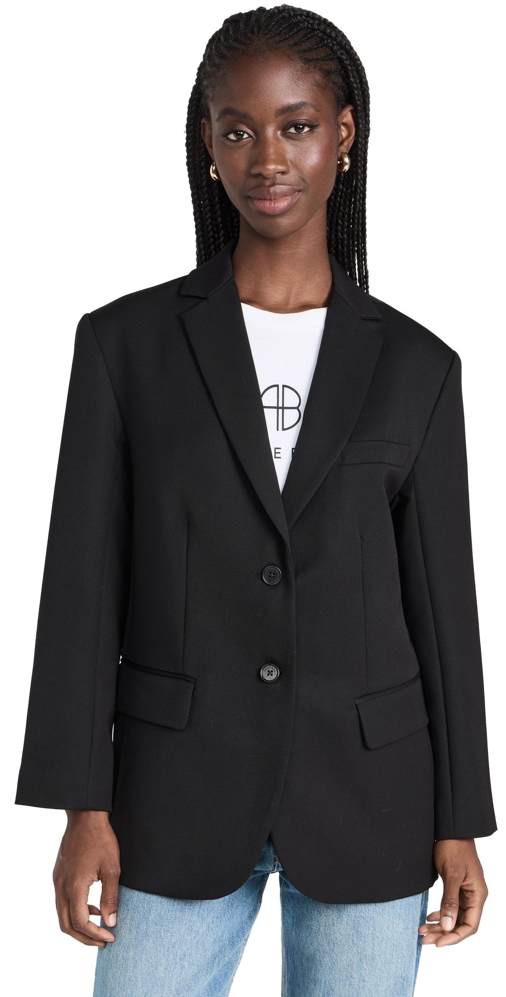 ANINE BING Quinn Blazer Black XS