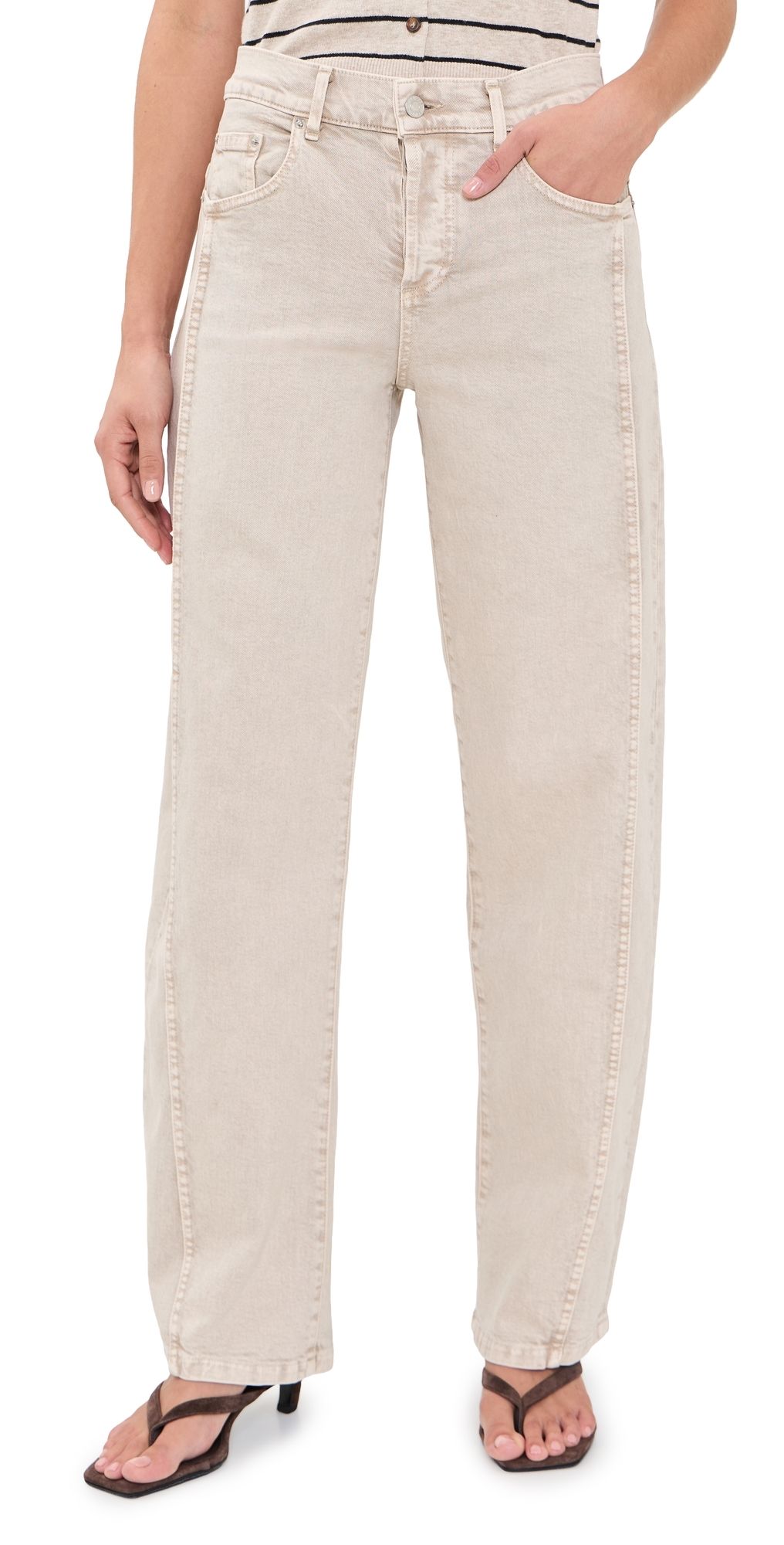 LE JEAN Nomad Tuck Jeans Desert Sands 25