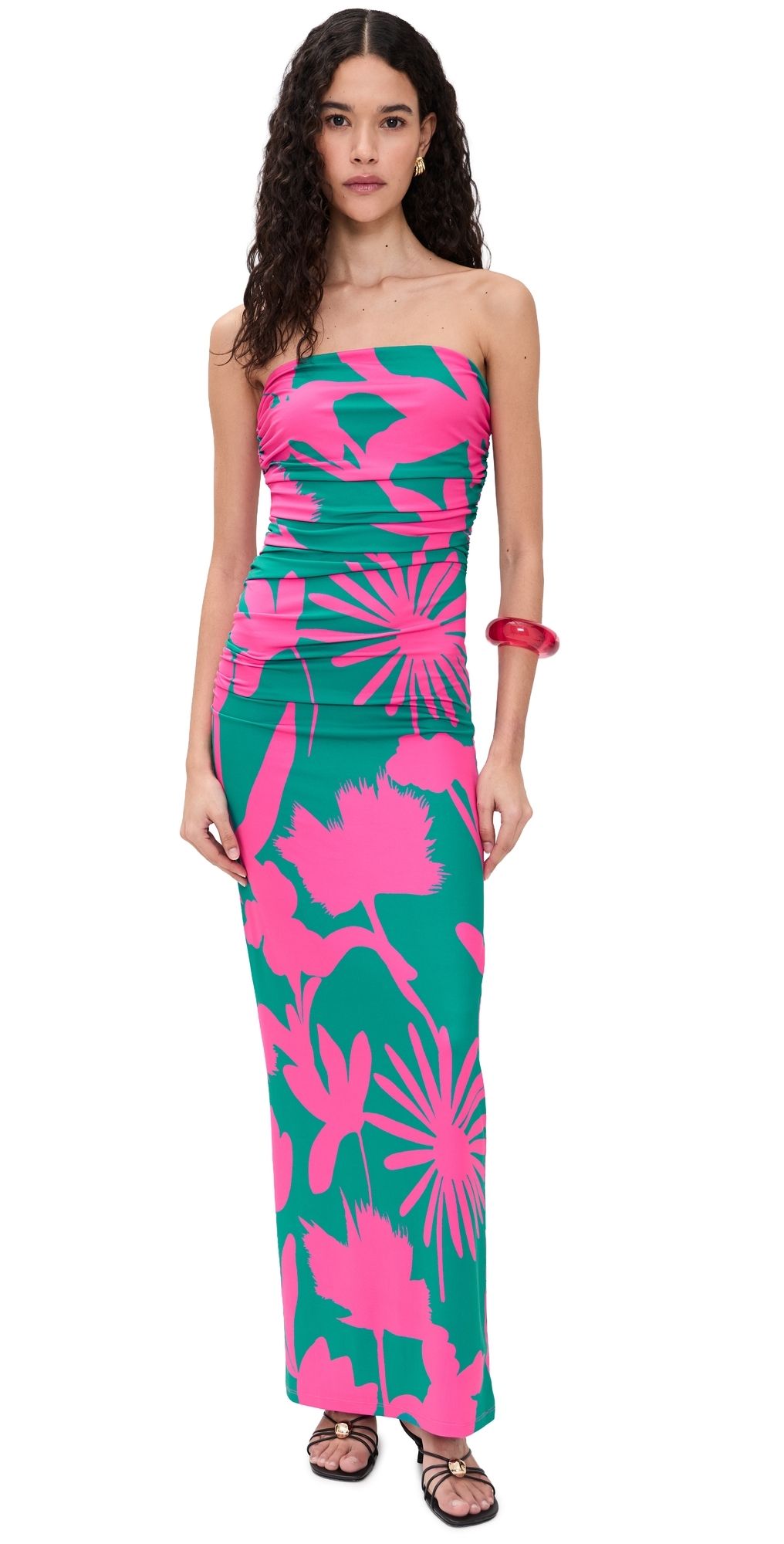 Eywasouls Malibu Tracy Dress Fuchsia Flora M