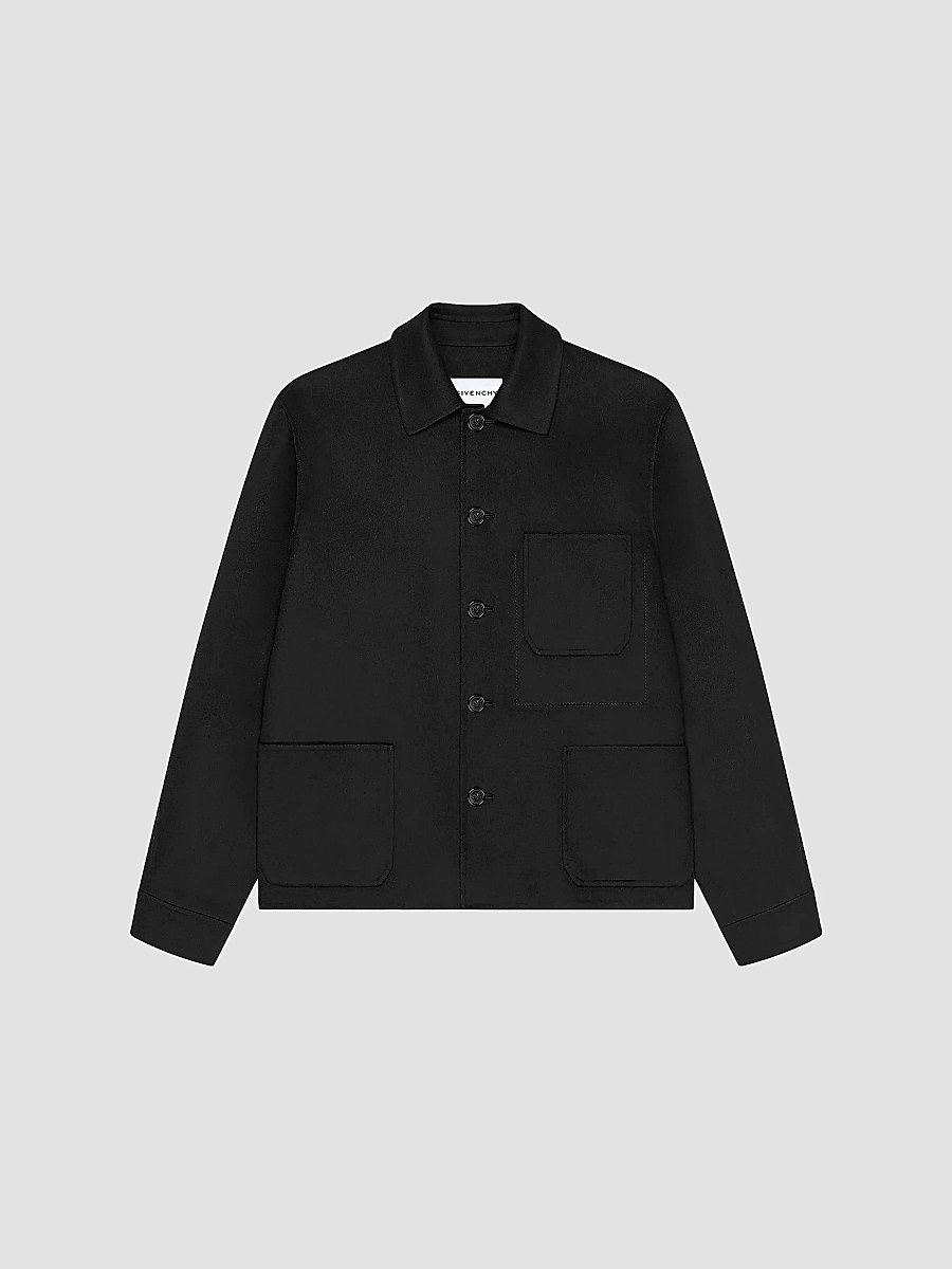 Givenchy Men's Couture Seam Blouson in Wool and Cashmere - Black - Size 46