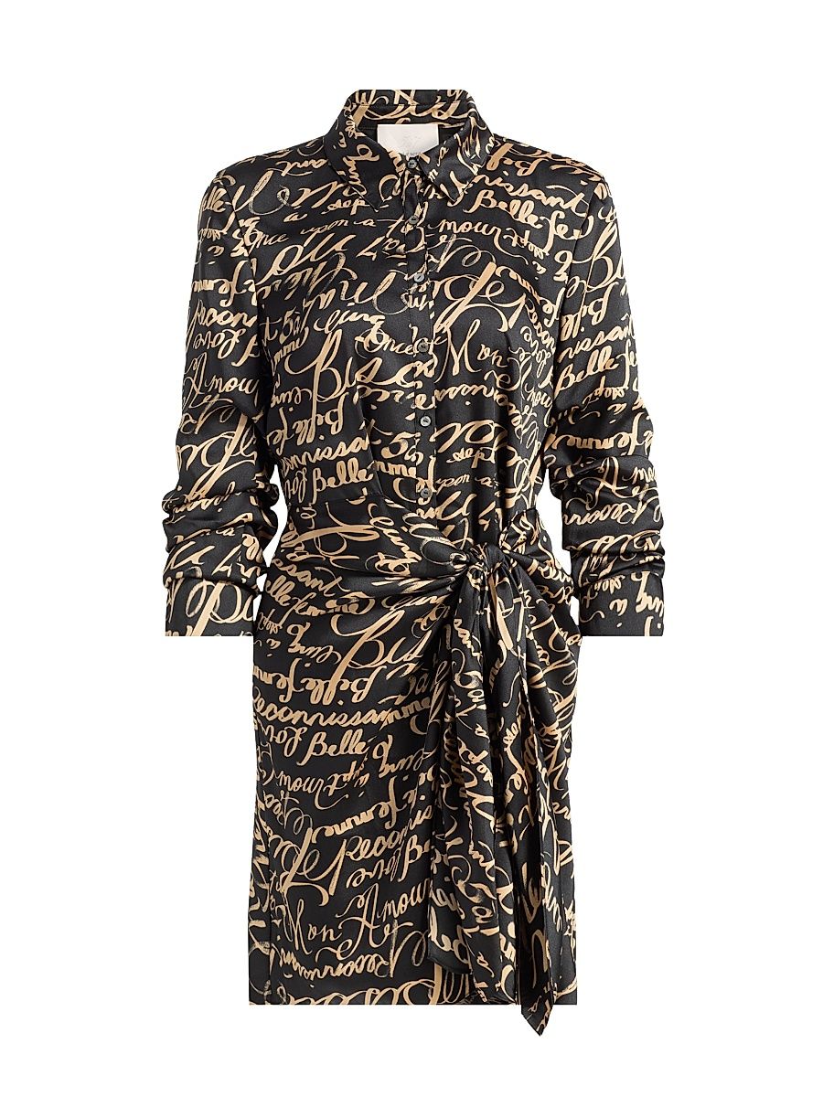 Women's Jacey Love Journal Twist Minidress - Black Khaki - Size 16