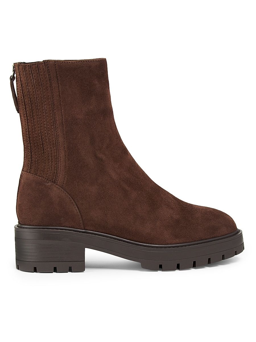 Women's Saint Honroe Suede Combat Boots - Espresso - Size 10.5