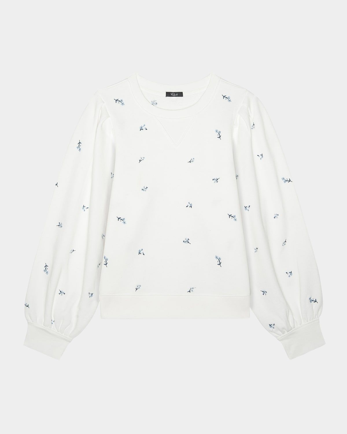 Tiffany Floral Puff-Sleeve Sweatshirt