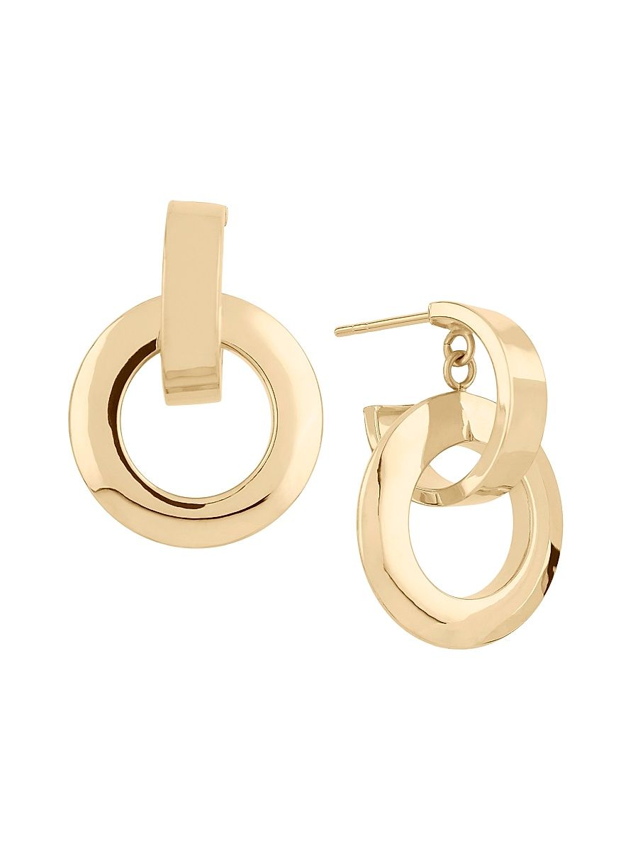 Women's Moveable Loop 14K Yellow Gold Drop Earrings - Yellow Gold