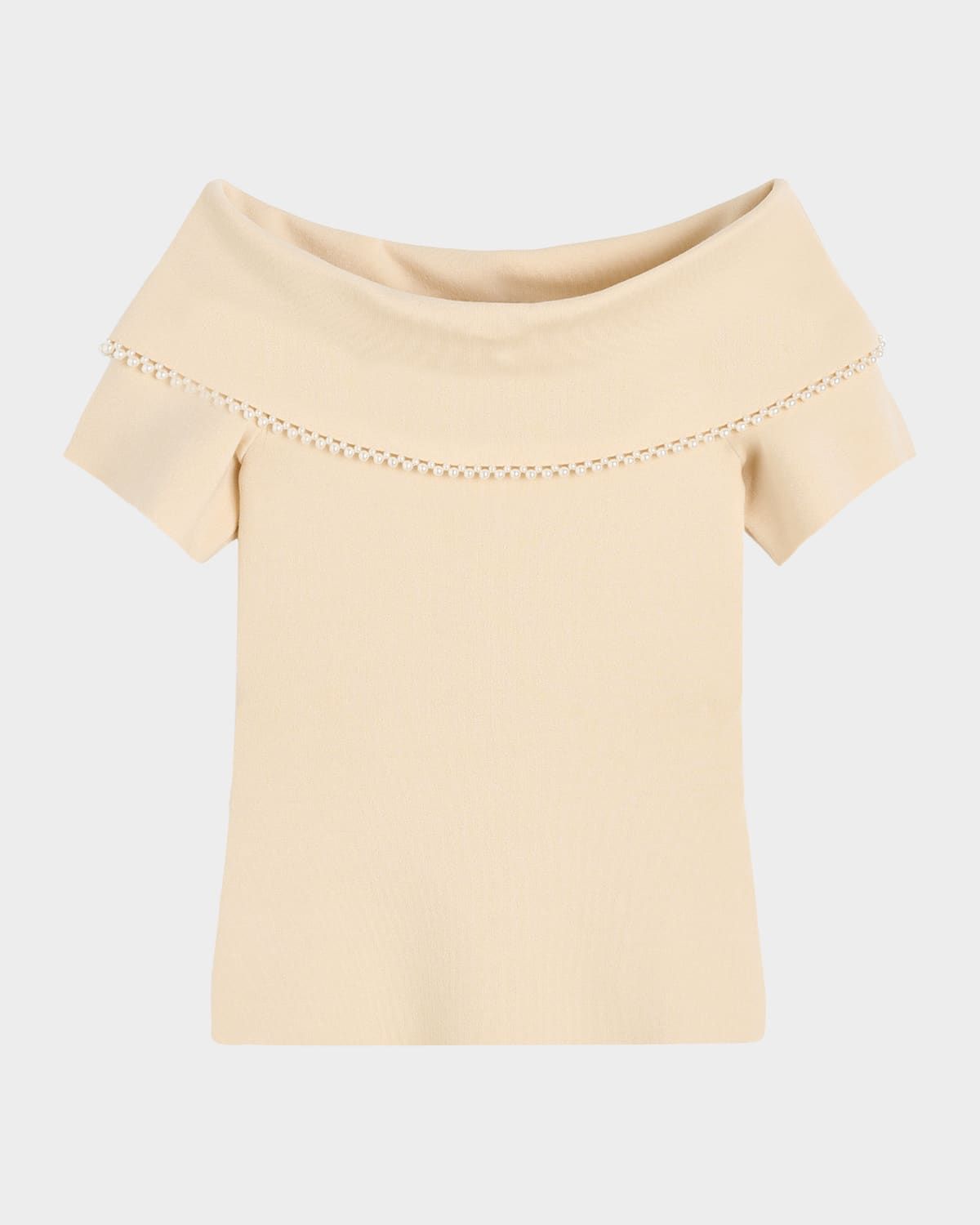 Hetha Off-Shoulder Foldover Stretch Top