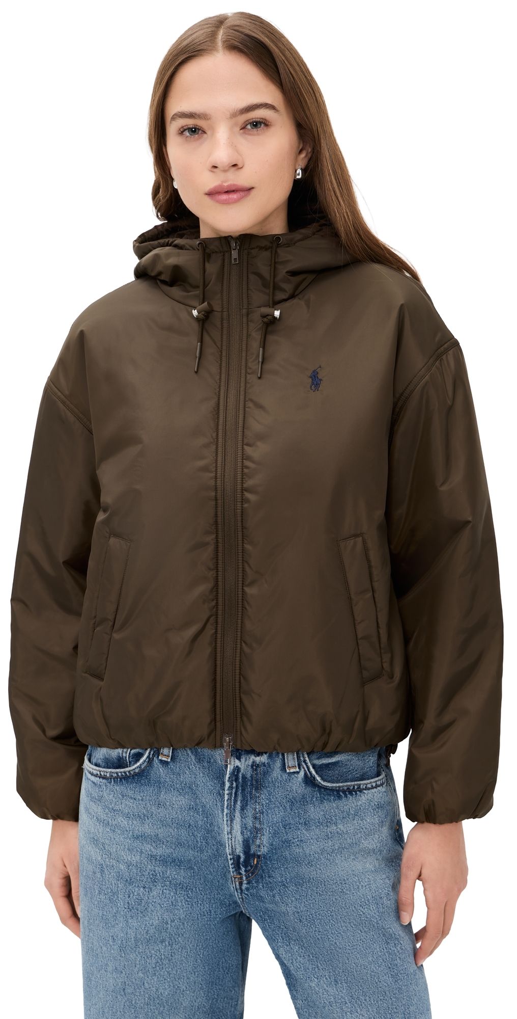 Polo Ralph Lauren Recycled Polyester Puffer Jacket Dark Beech L