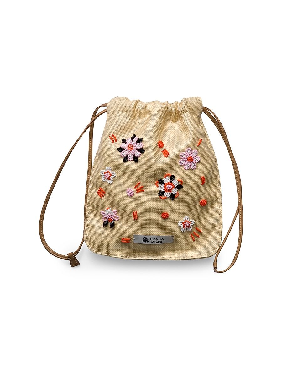 Embroidered Canvas Smartphone Case - Beige