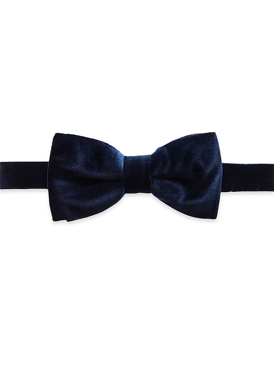Men's Velvet Pre-Tied Bow Tie - Blue