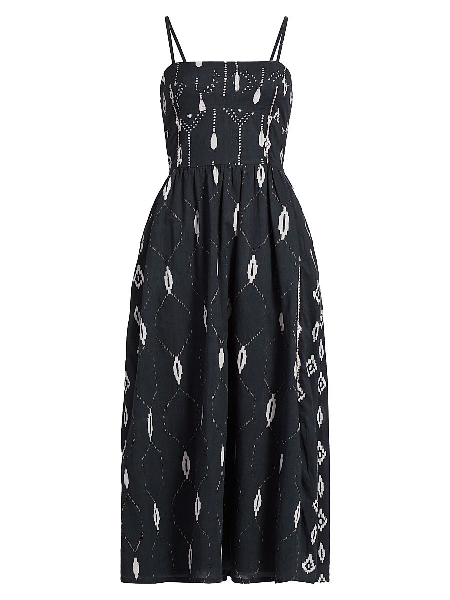 Women's Torcuato Maive Printed Midi-Dress - Black - Size XS