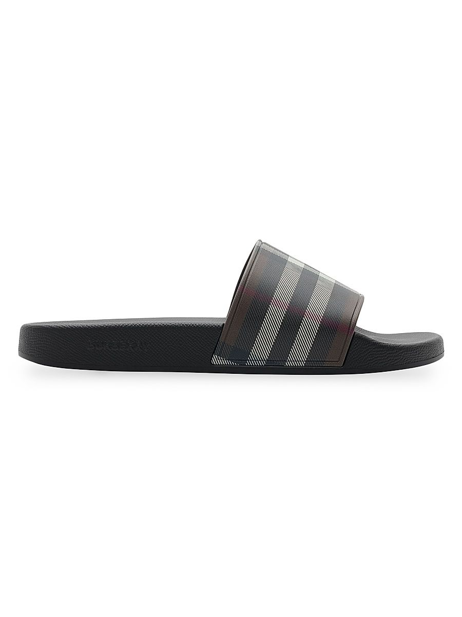 Women's Furley Check Slides - Mahogany Check - Size 11 Sandals