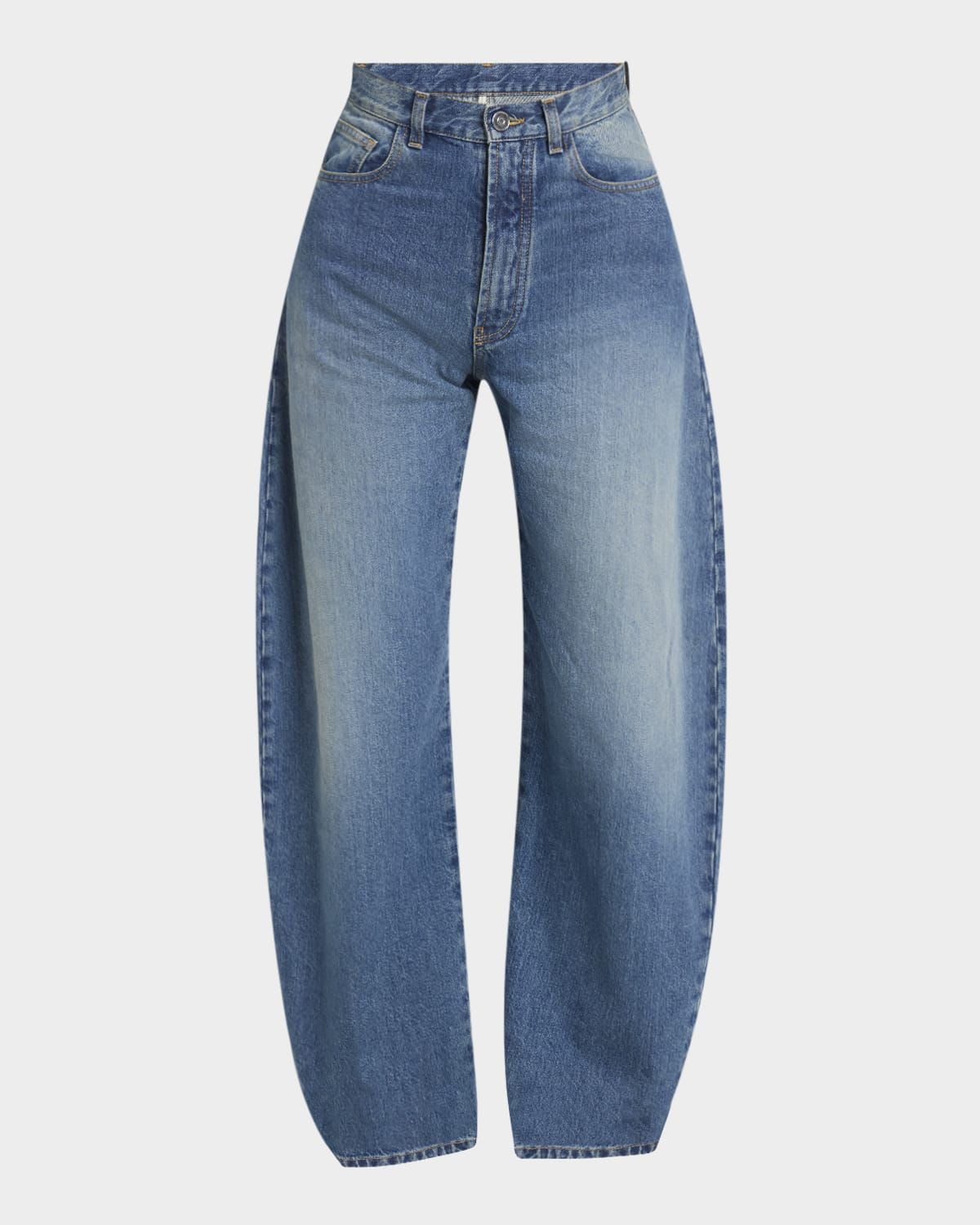 Mid-Rise Wide-Leg Barrel Jeans