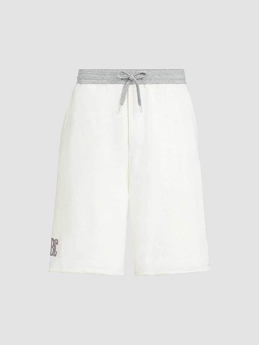 Brunello Cucinelli Men's Cotton and Linen Mélange French Terry Bermuda Shorts - Panama - Size XS