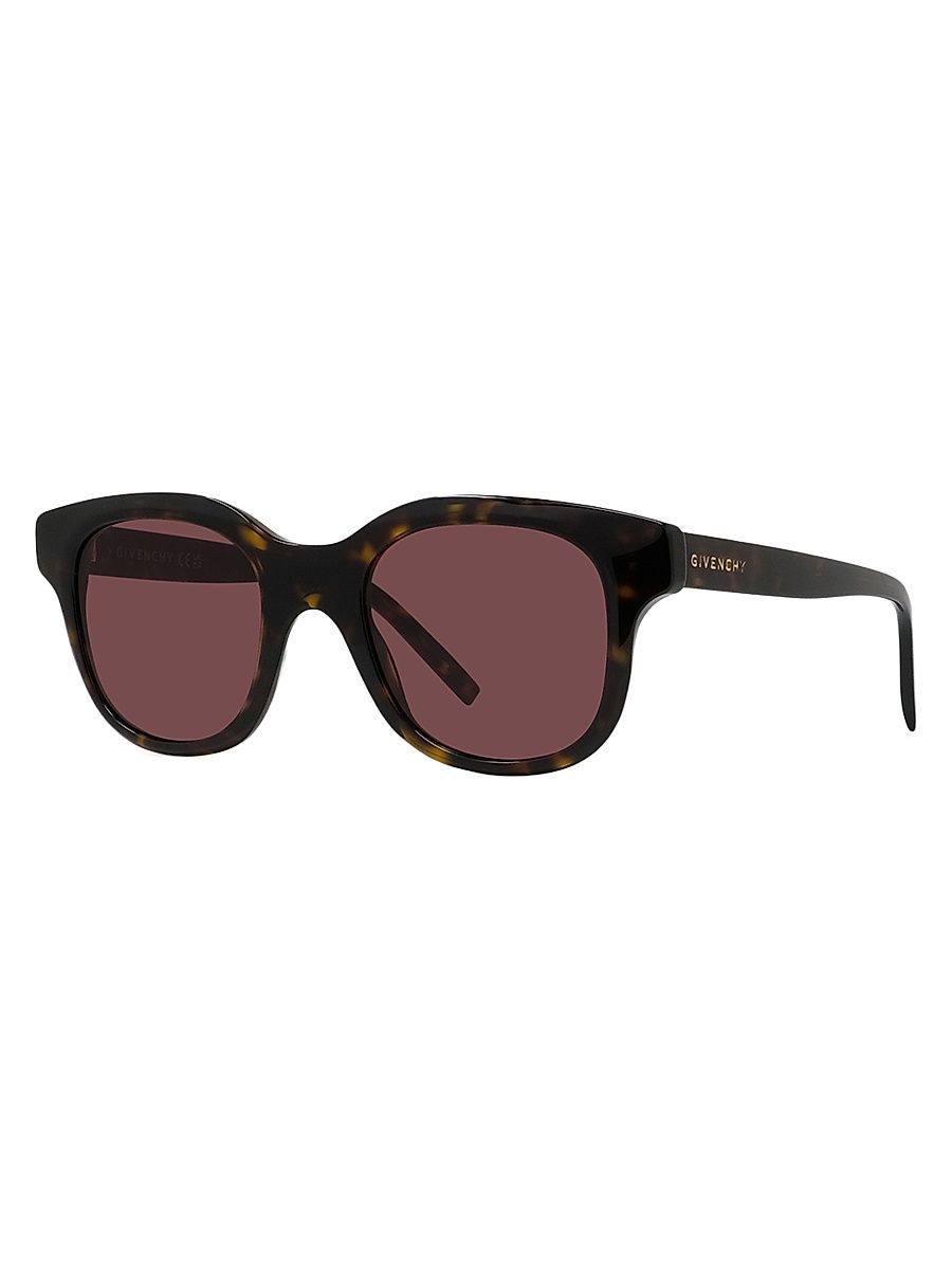 Women's City 49MM Square Sunglasses - Dark Havana Bordeaux