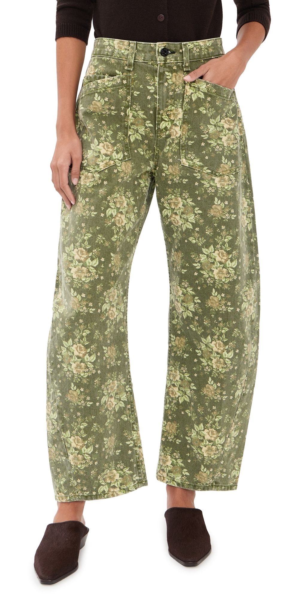 ASKK NY Twisted Barrel Jeans Floral Camo 28