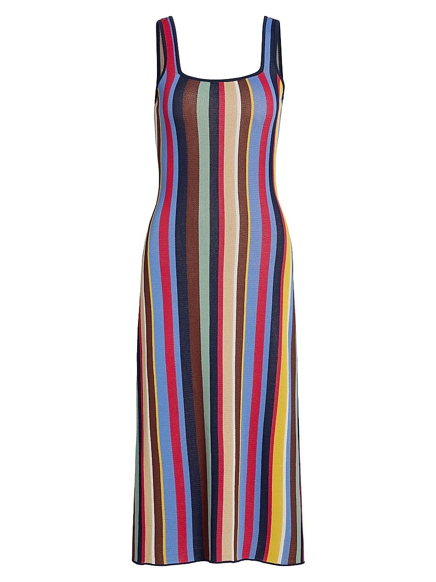 Women's Katie Market Stripe Midi-Dress - Market Stripe - Size XL
