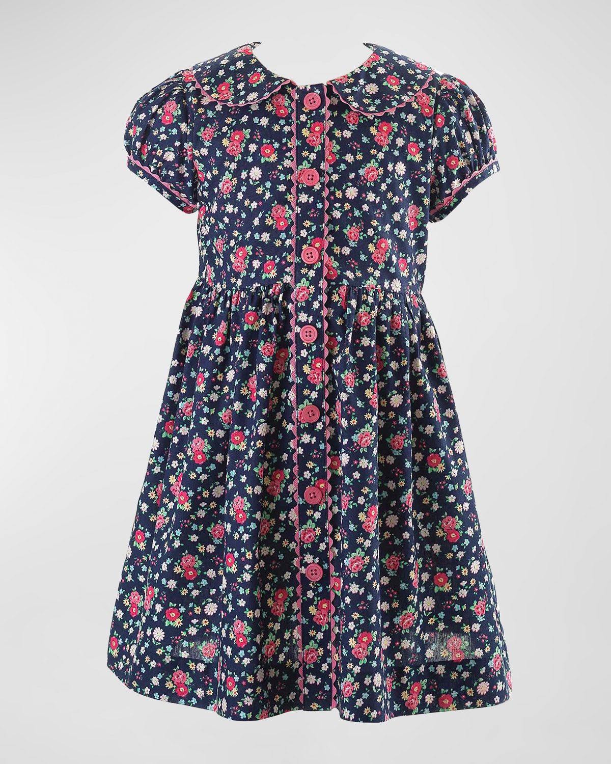 Girl & apos;s Floral-Button Down Dress, Size 2-10