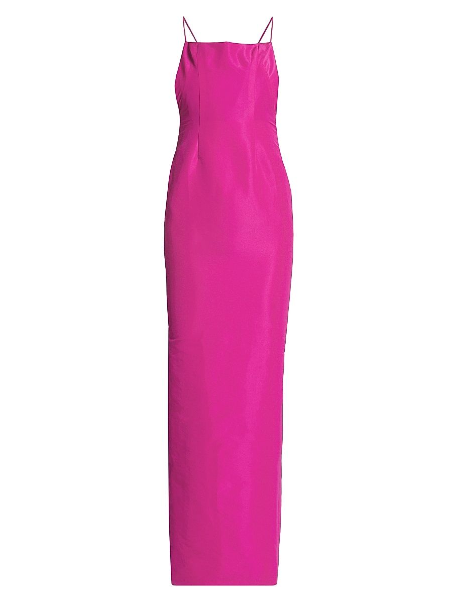 Women's Sleeveless Open-Back Gown - Fuchsia - Size XL
