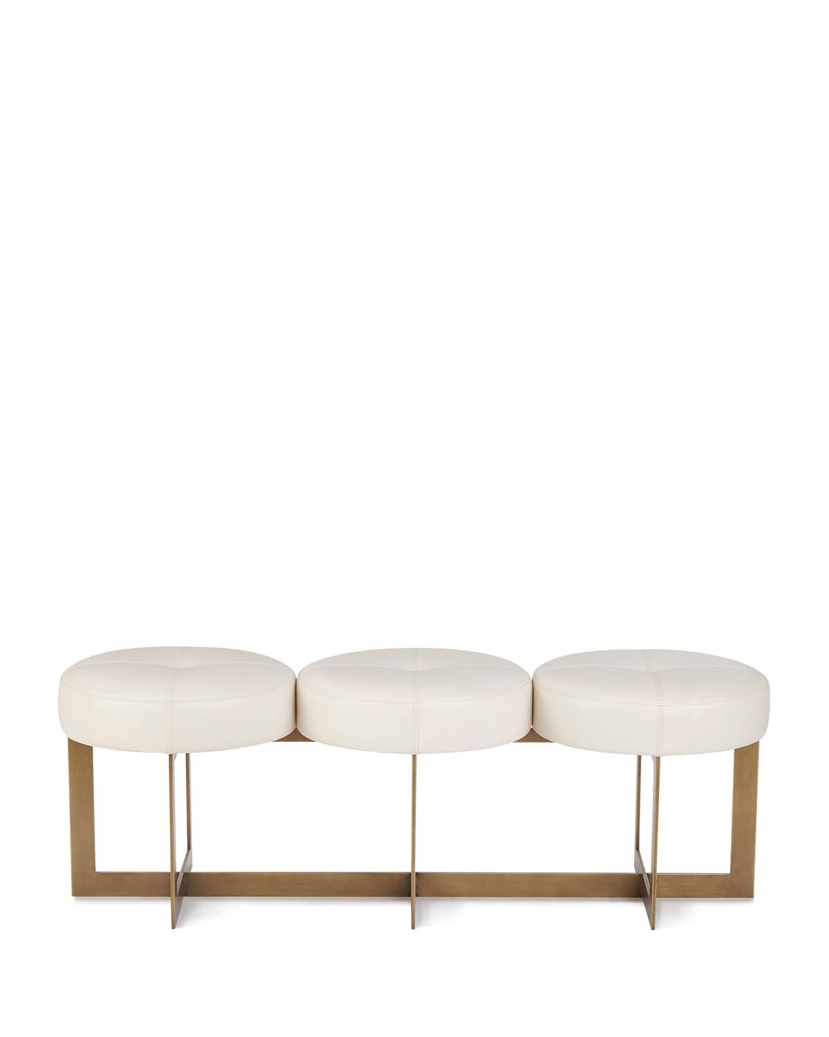 Leather Button Bench