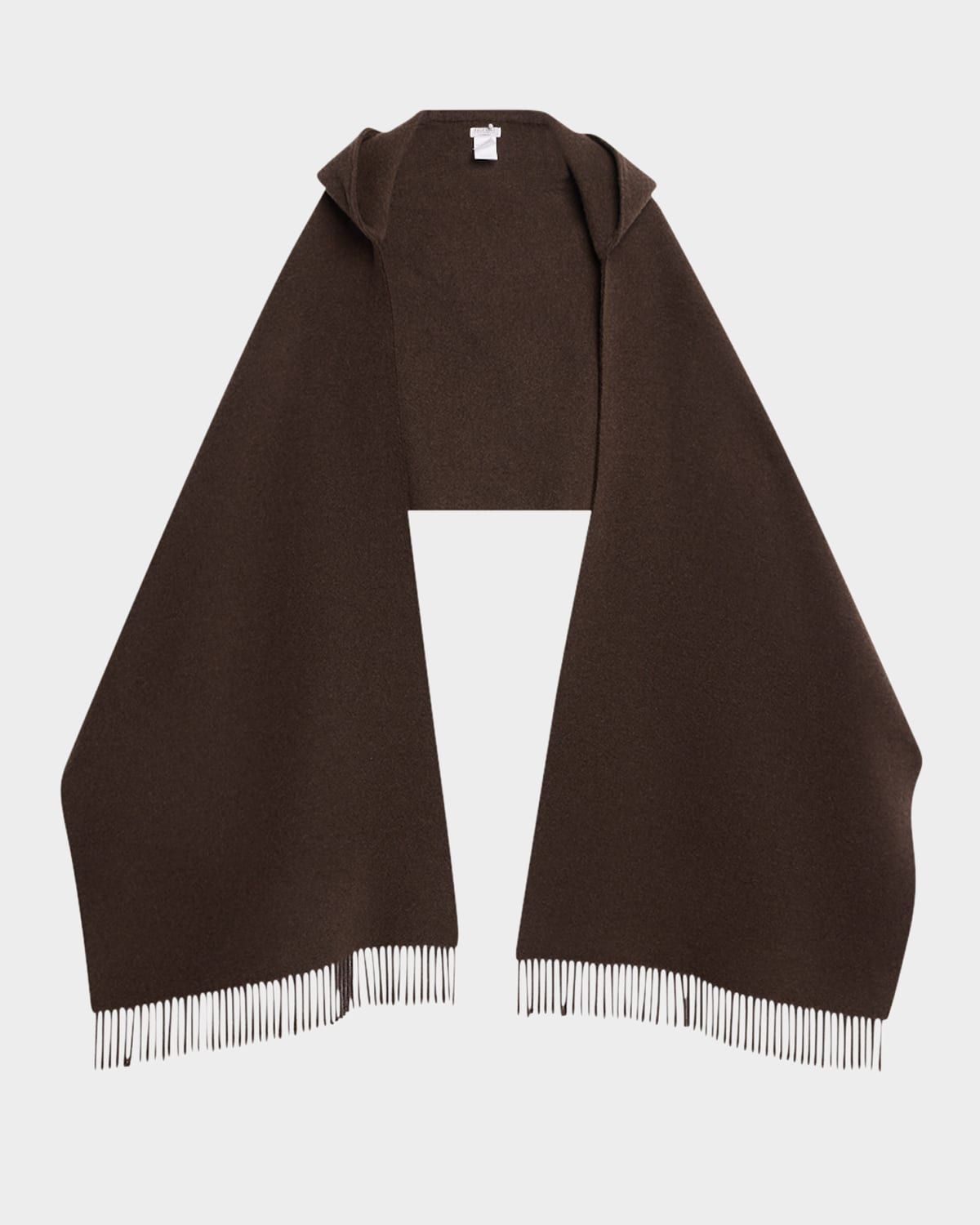 Wool-Cashmere Fringed Cape Scarf