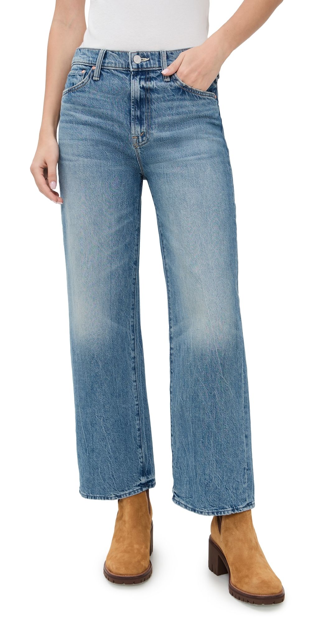 MOTHER The Dodger Flood Jeans Folk Star 34