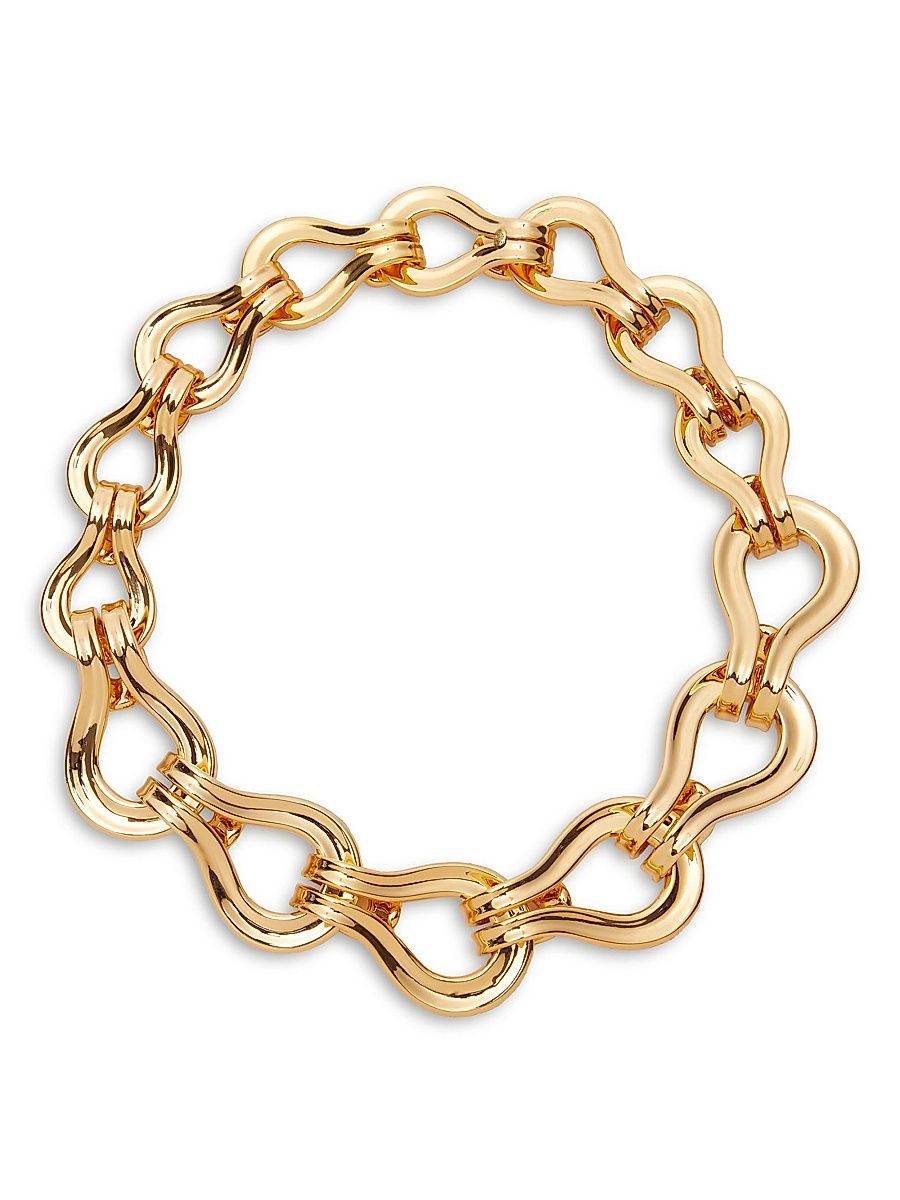 Women's 14K-Gold-Plated Buckle Collar Neckalce - Gold